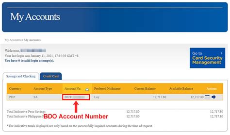 bdo account number only 10 digits